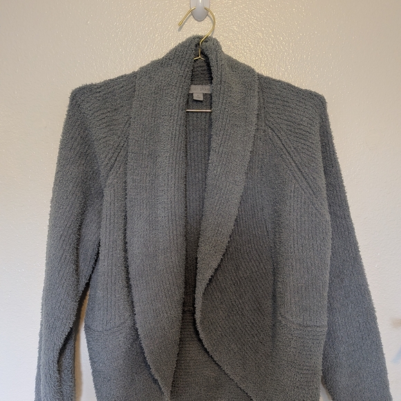 Barefoot Dreams Soft Gray Cardigan - Picture 3 of 7